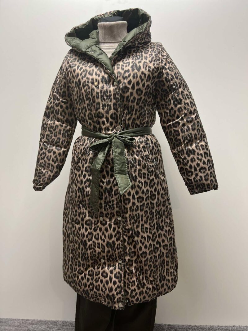 Dvipusė striukė (žalia/leopardo raštas) - Image 2