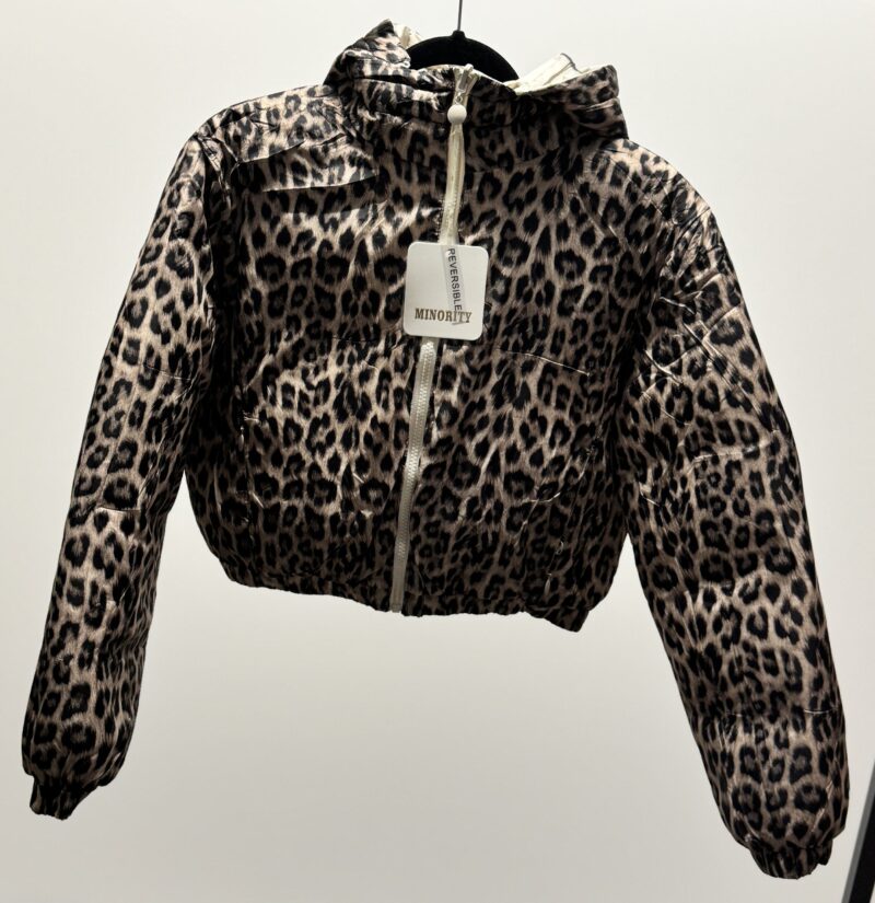 Dvipusė striukė (balta/leopardo raštas) - Image 3